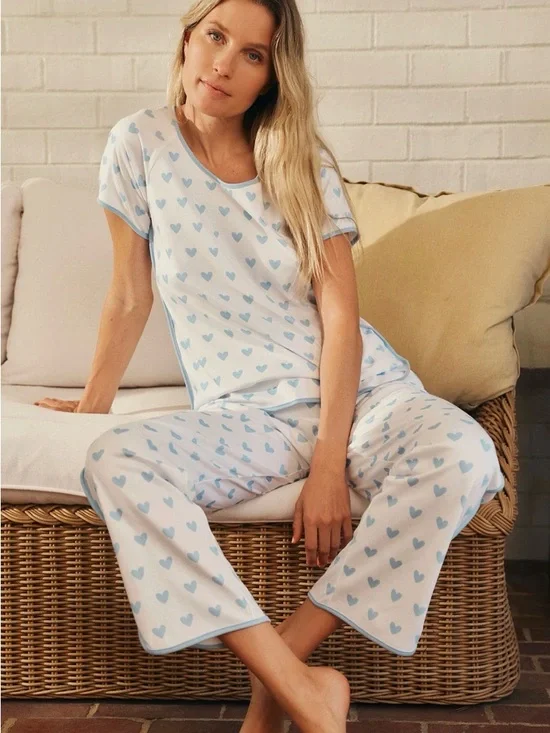 Lake Pima Short-Long Set in French Blue Heart. Size ST - Picture 2 of 16